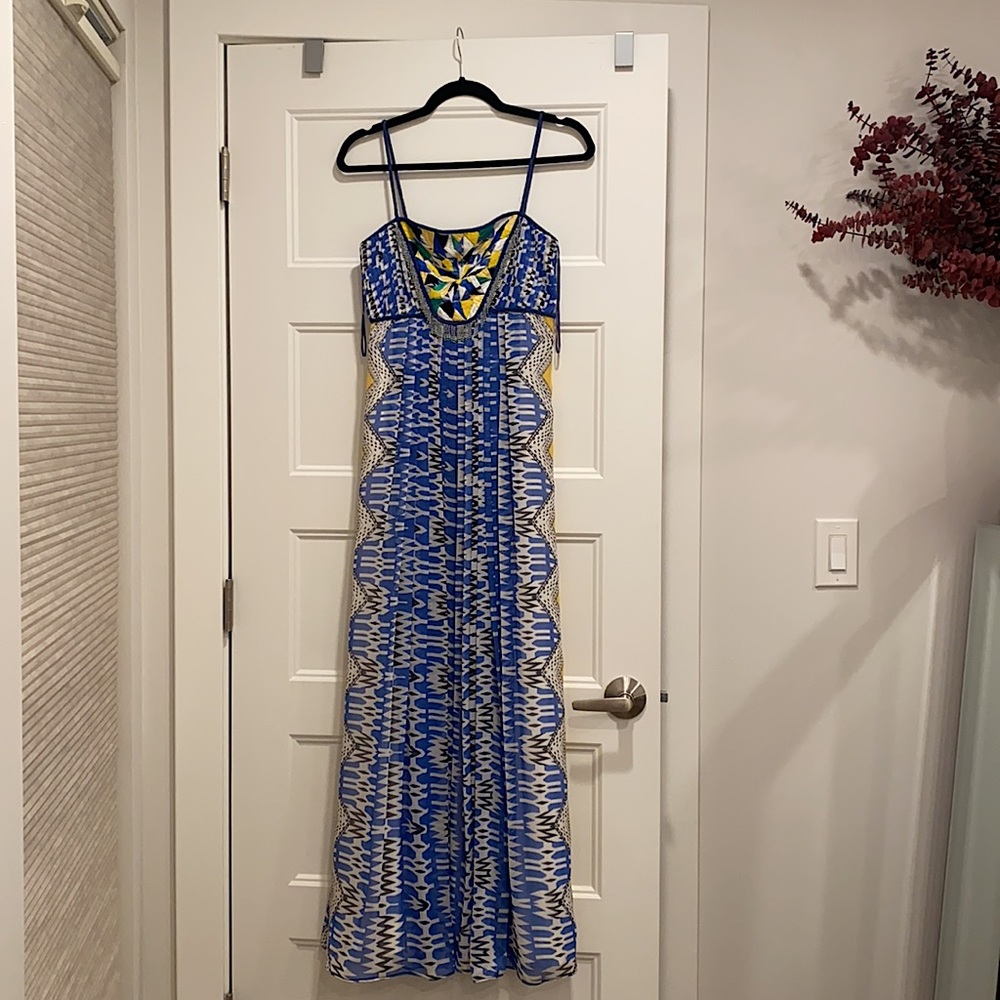 Anthropologie maxi dress- tribal pattern